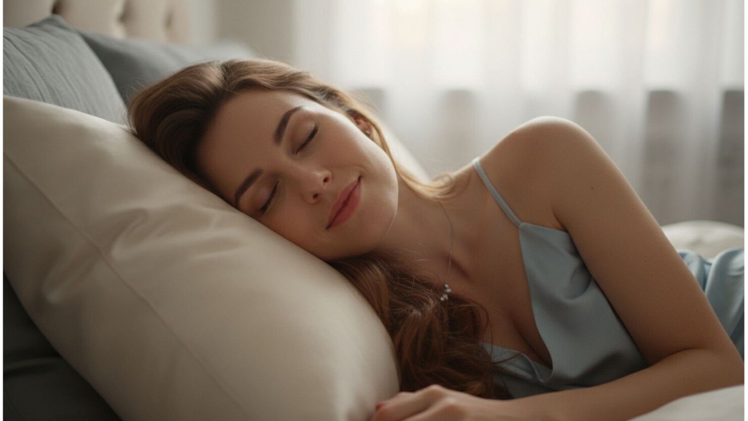 žena spící na boku