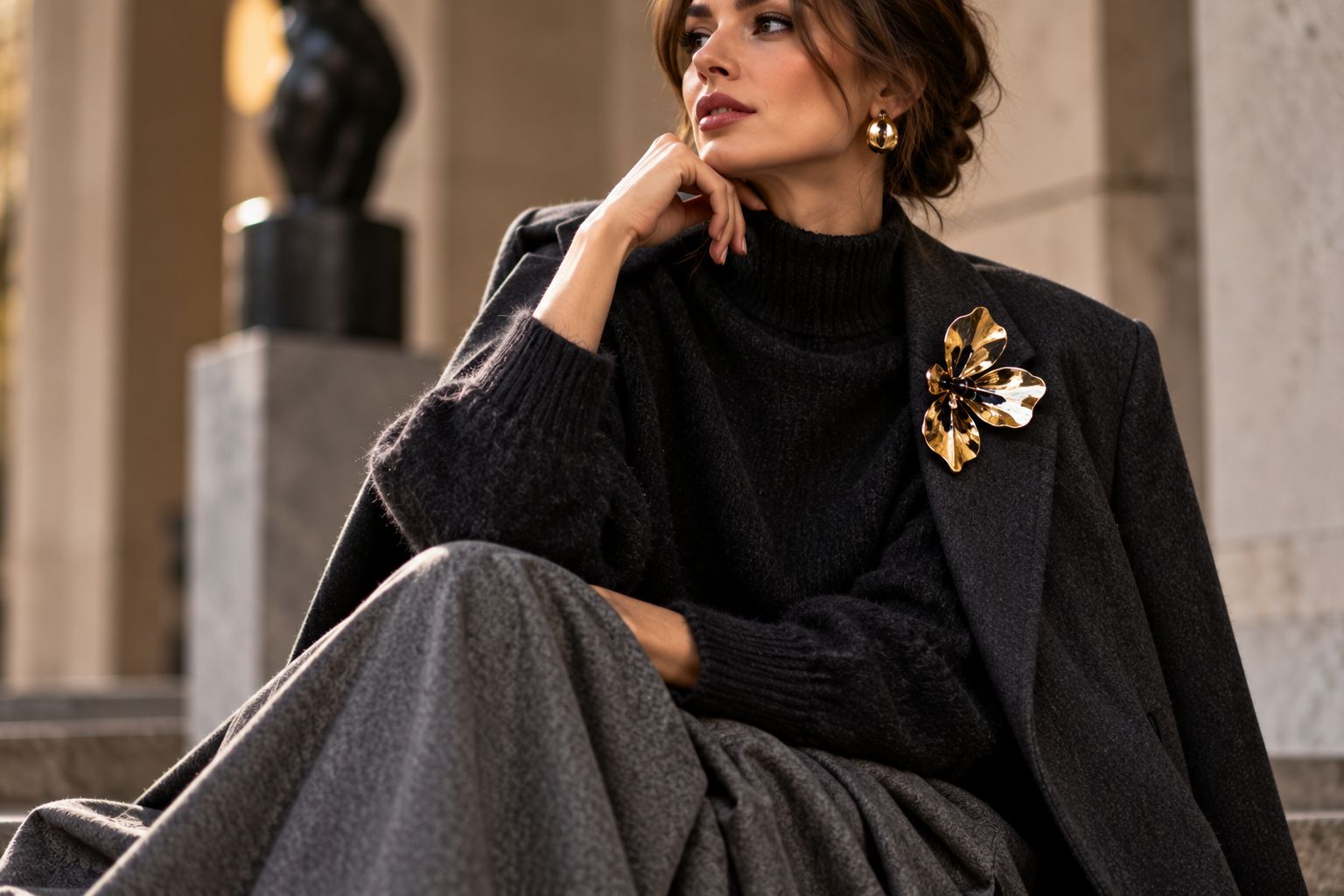Cinematic Charcoal and Gold Elegance Cinematic Charcoal and Gold Elegance