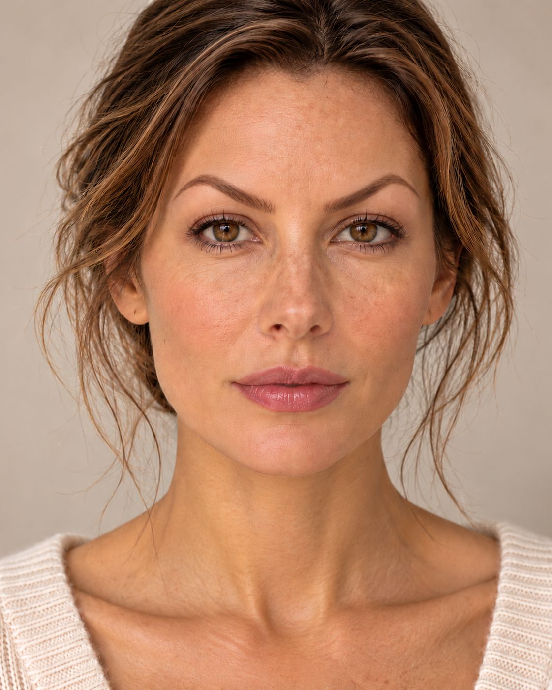 Confident Warm-Toned Studio Portrait