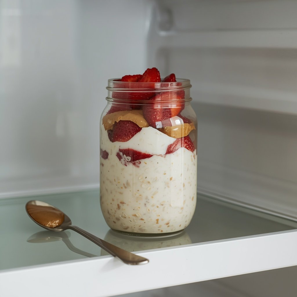 Jahodové overnight oats Jahodové overnight oats