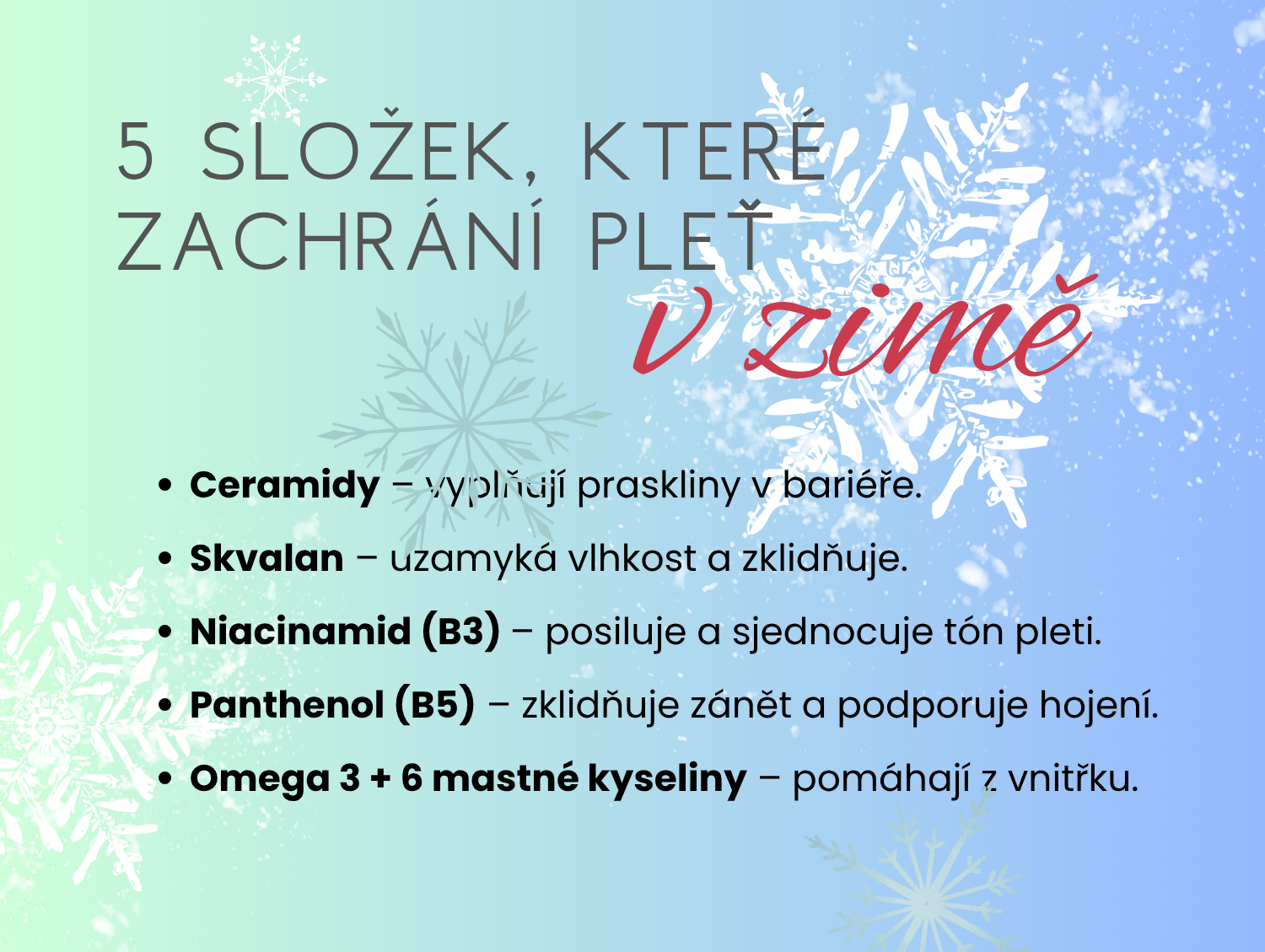ingredience pri zimnou peci o plet