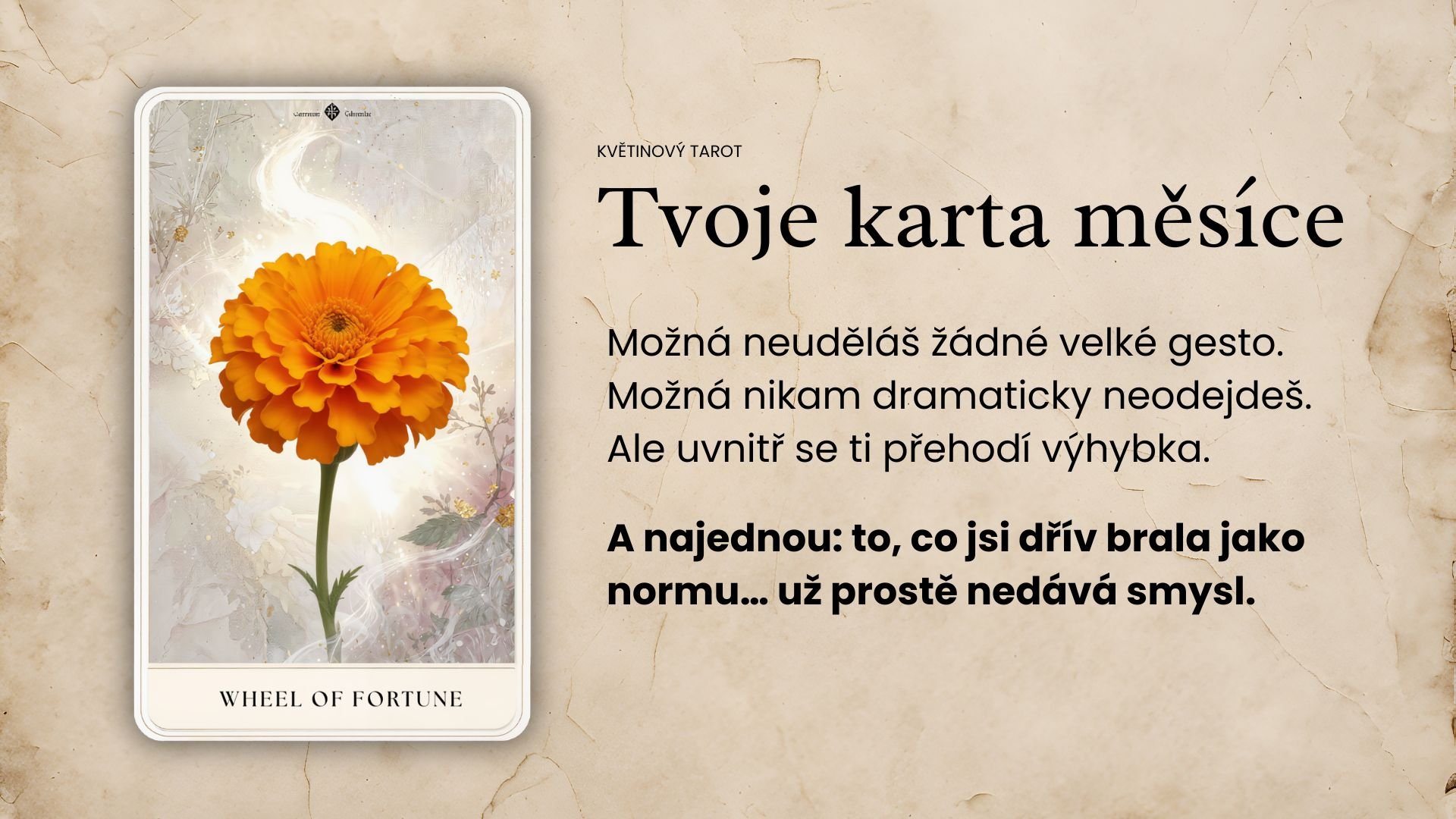 Možná neuděláš žádné velké gesto. Možná nikam dramaticky neodejdeš. Ale uvnitř se ti přehodí výhybka. A najednou to, co jsi dřív brala jako normu… už prostě nedává smysl.