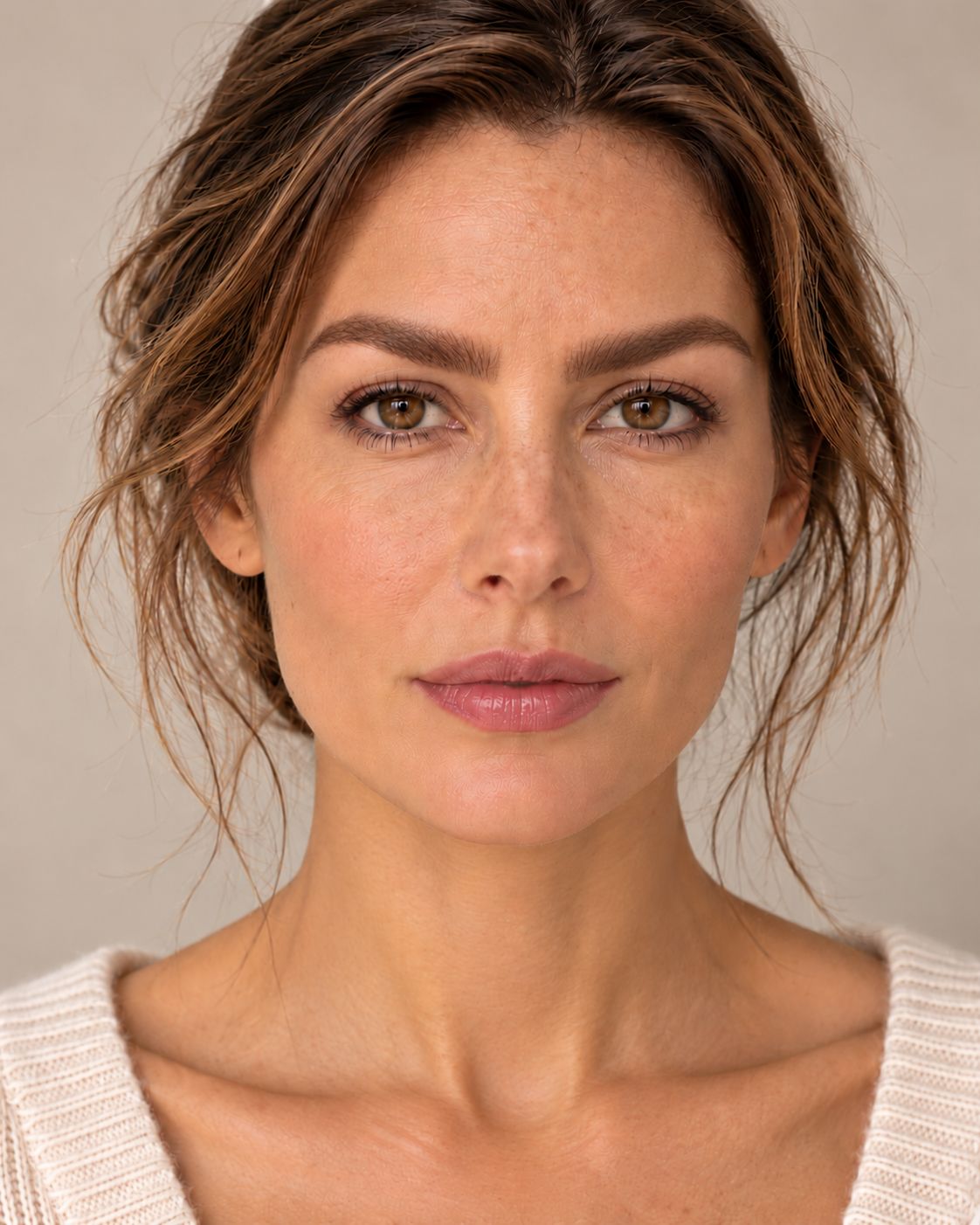Natural Beauty Portrait with Bold Brows