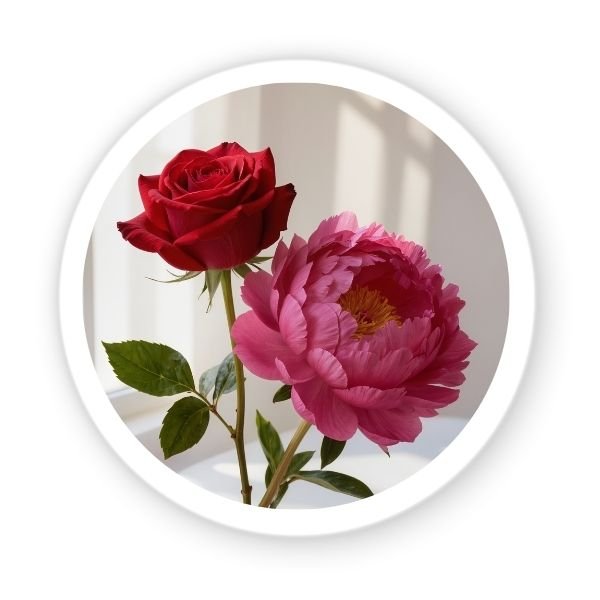 rose, peony