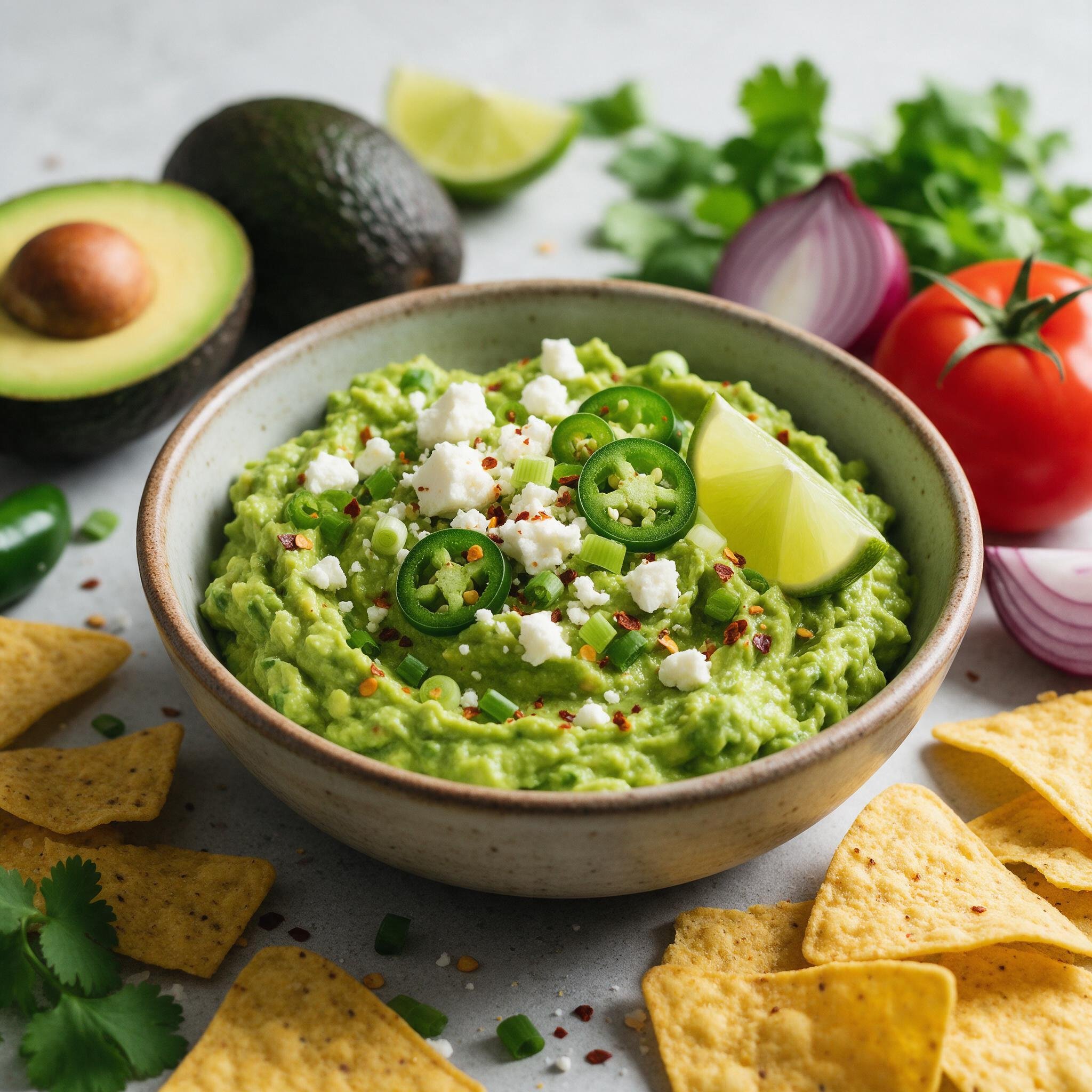 seedream-5.0-pro_Beautiful_elevated_guacamole_served_in_a_rustic_ceramic_bowl_visibly_creamy_and_-0