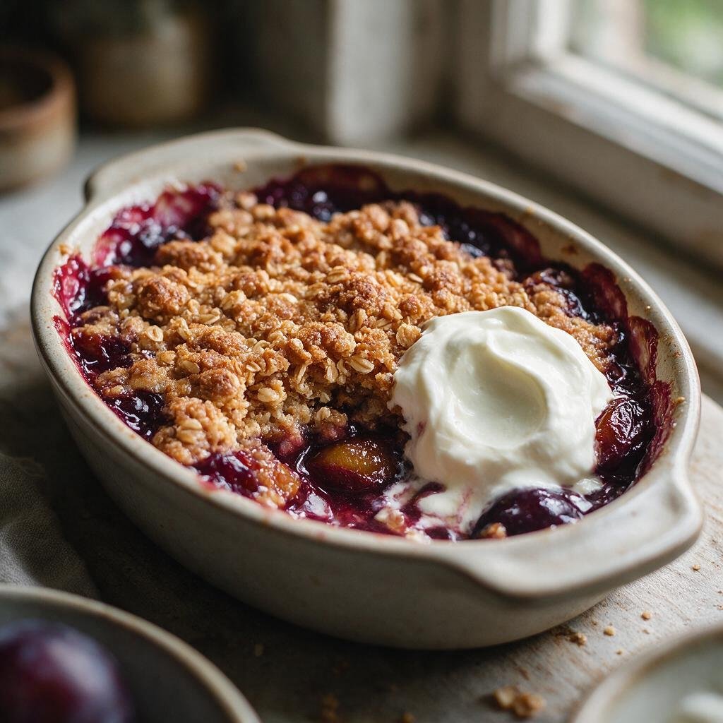seedream-5.0-pro_Freshly_baked_plum_crumble_in_a_small_ceramic_baking_dish_bubbling_deep_purple-r-0 seedream-5.0-pro_Freshly_baked_plum_crumble_in_a_small_ceramic_baking_dish_bubbling_deep_purple-r-0