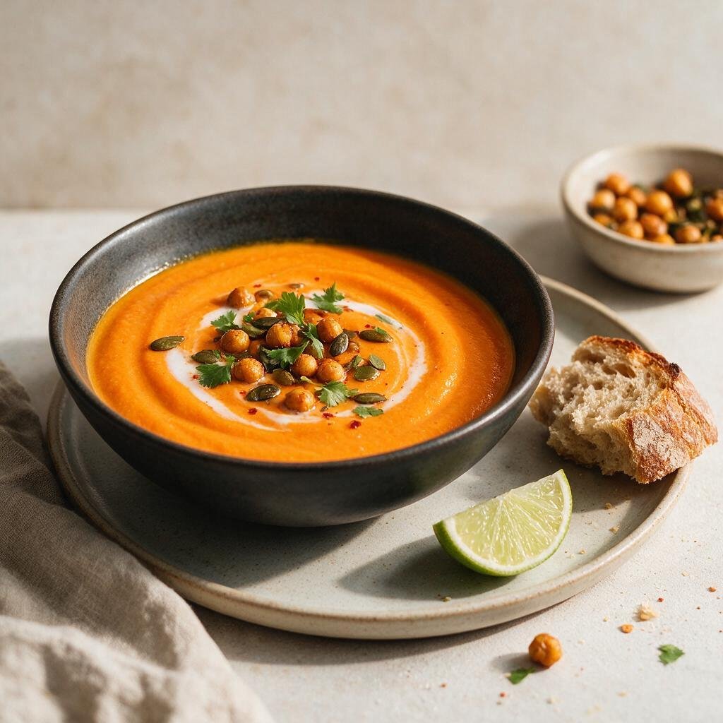 seedream-5.0-pro_High-end_realistic_food_editorial_photograph_of_silky_carrot_soup_in_a_deep_matt-0