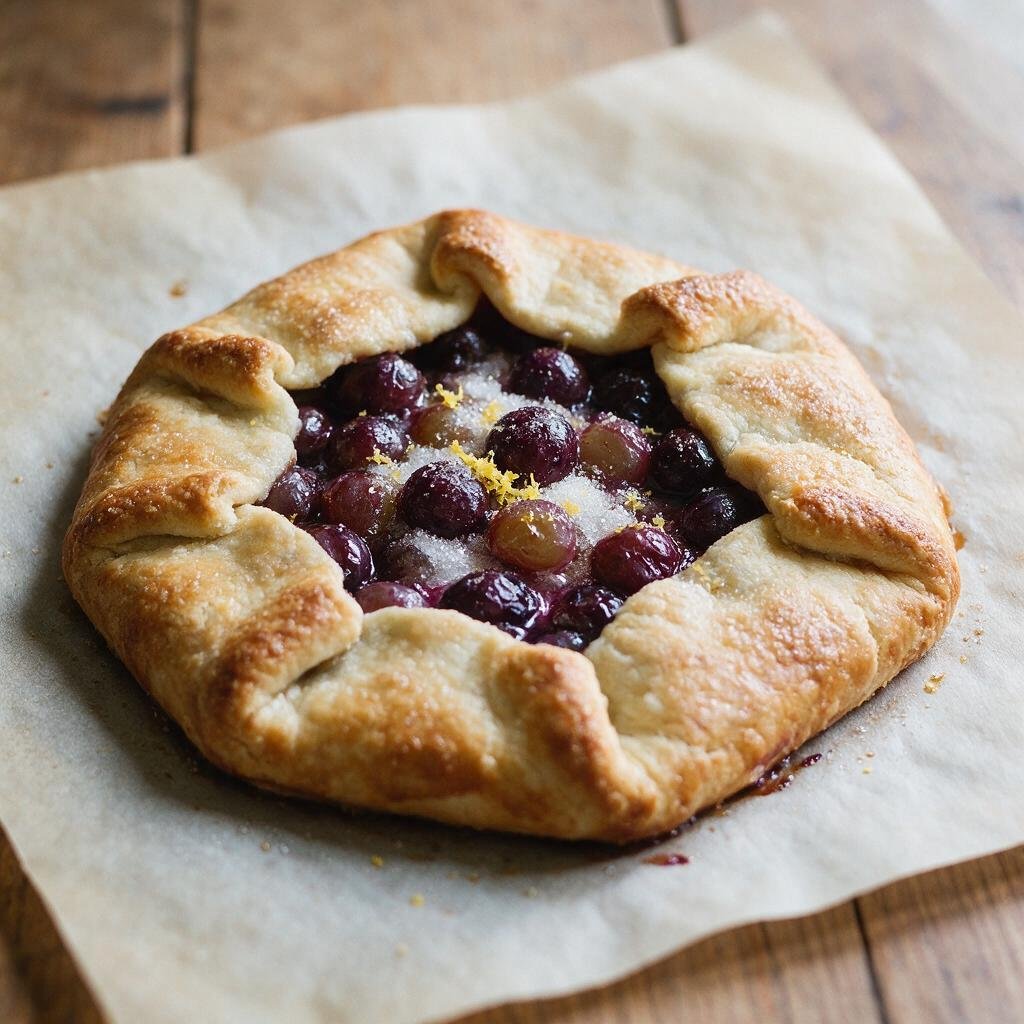 seedream-5.0-pro_Rustic_homemade_grape_galette_on_baking_paper_flaky_golden_crust_folded_casually-0 seedream-5.0-pro_Rustic_homemade_grape_galette_on_baking_paper_flaky_golden_crust_folded_casually-0