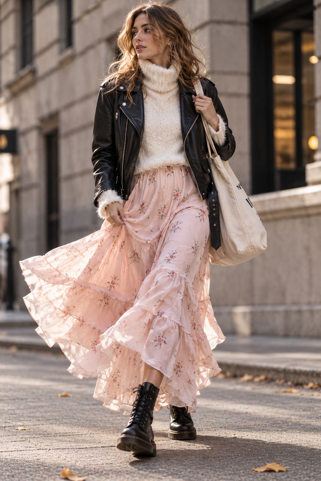 Urban Moto Jacket and Blush Dress Urban Moto Jacket and Blush Dress
