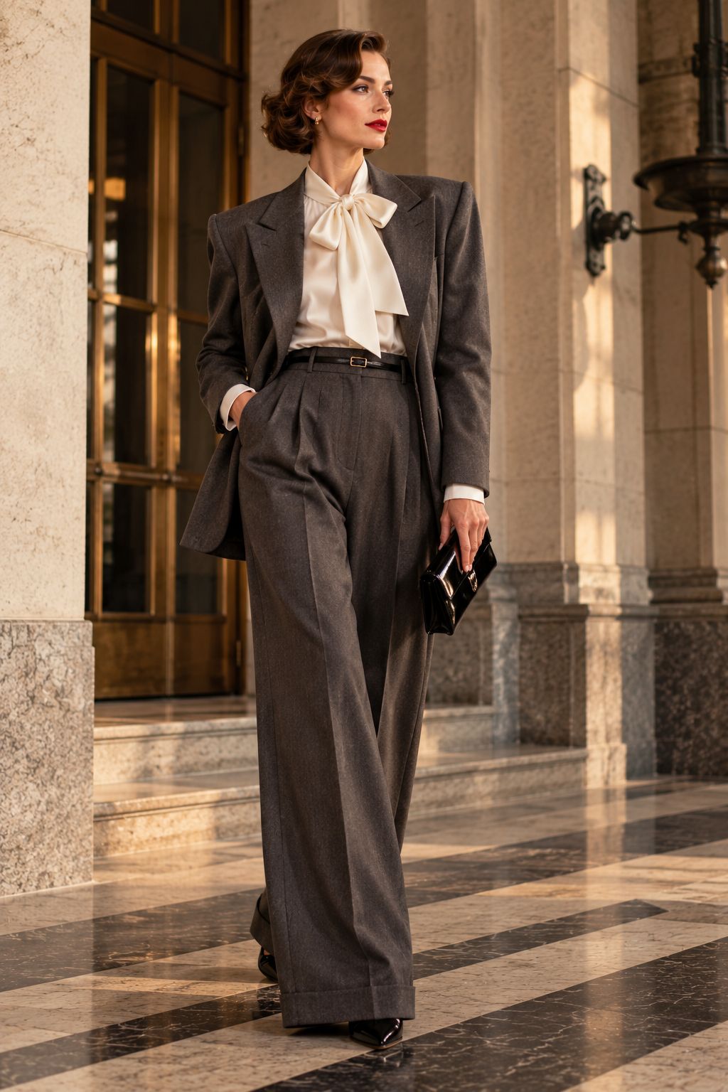 Vintage Tailoring at the Marble Entrance Vintage Tailoring at the Marble Entrance